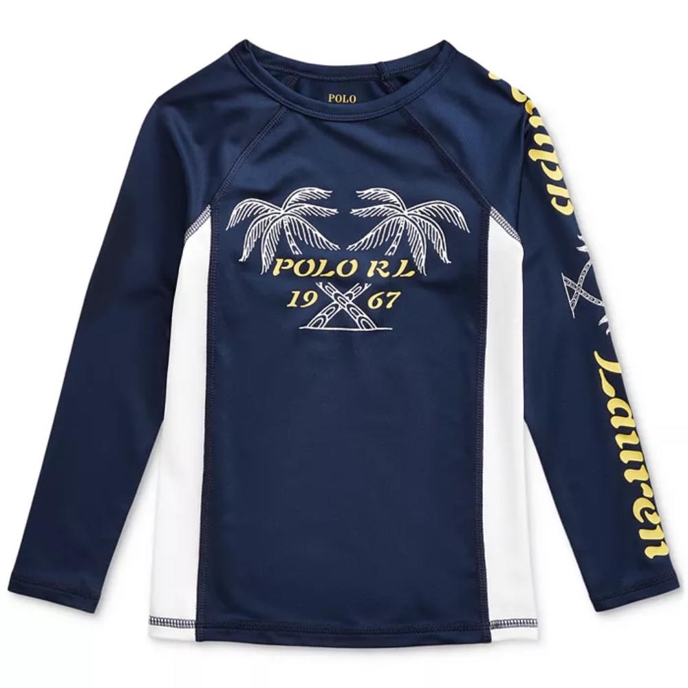 Polo by Ralph Lauren Kids Navy and White Swim Rashguard